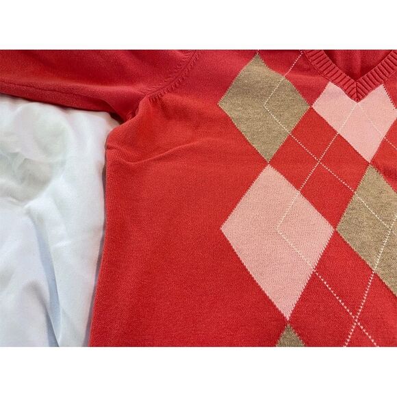 Izod Crewneck Sweater | Salmon Argyle - Picture 8 of 12